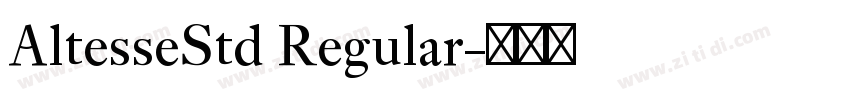 AltesseStd Regular字体转换